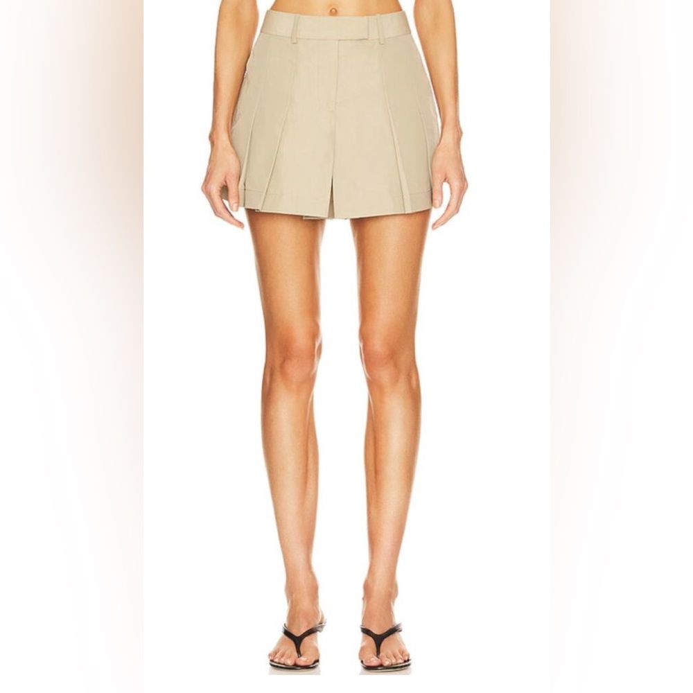 NWT Helmut Lang 'Pleated' Tan Skort Size 4